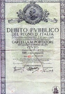 TITOLI DEL DEBITO PUBBLICO ITALIANO Immagine 1