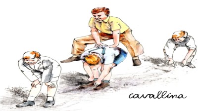 I GIOCHI DEI BAMBINI DI UNA VOLTA, LA CAVALLINA, IL MONDO, ... Immagine 2