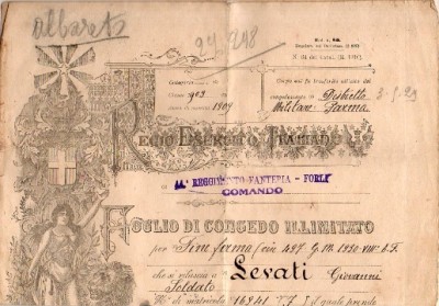DOCUMENTI MILITARI, MEDAGLIA A FERRUCCIO BATTISTI, ... Immagine 2