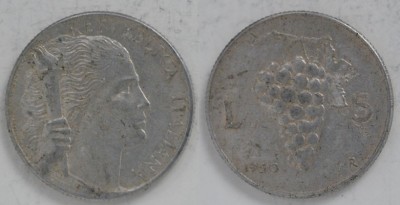MONETE METALLICHE DELLA REPUBBLICA ITALIANA DA 1 A 100 LIRE Immagine 3