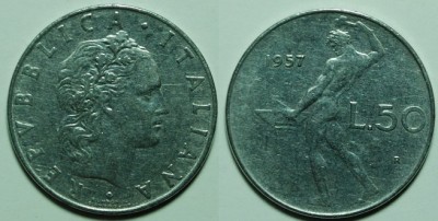 MONETE METALLICHE DELLA REPUBBLICA ITALIANA DA 1 A 100 LIRE Immagine 12