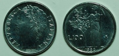 MONETE METALLICHE DELLA REPUBBLICA ITALIANA DA 1 A 100 LIRE Immagine 15