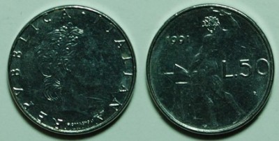 MONETE METALLICHE DELLA REPUBBLICA ITALIANA DA 1 A 100 LIRE Immagine 13